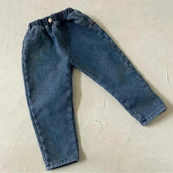 Jeans Fleece Warm Pants Kids Size 4-5 - Picture 2 of 7